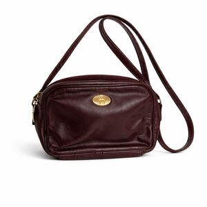 Etienne Aigner Burgundy Leather Crossbody Bag